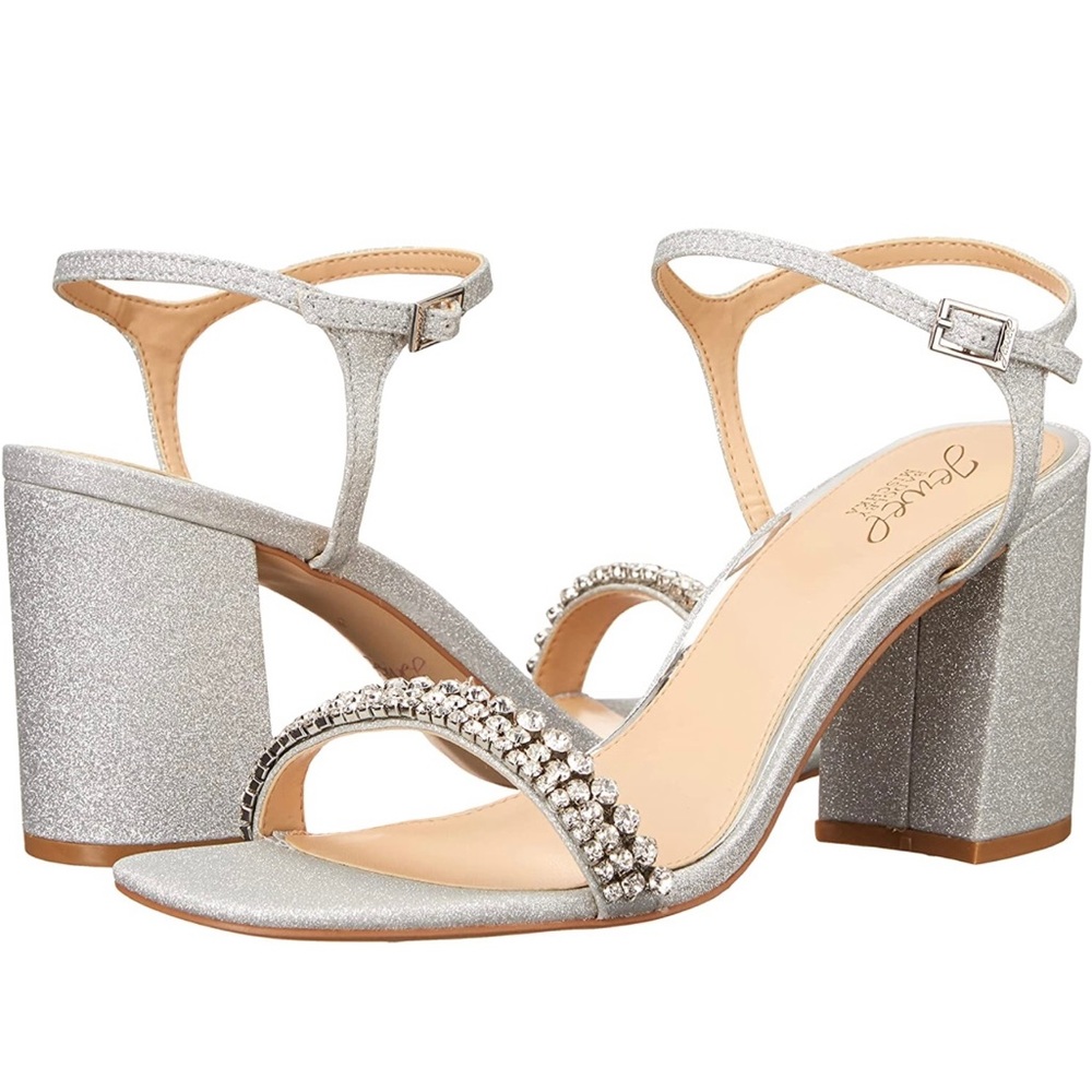 Badgley Mischka Jewel size 10 Silver Heels